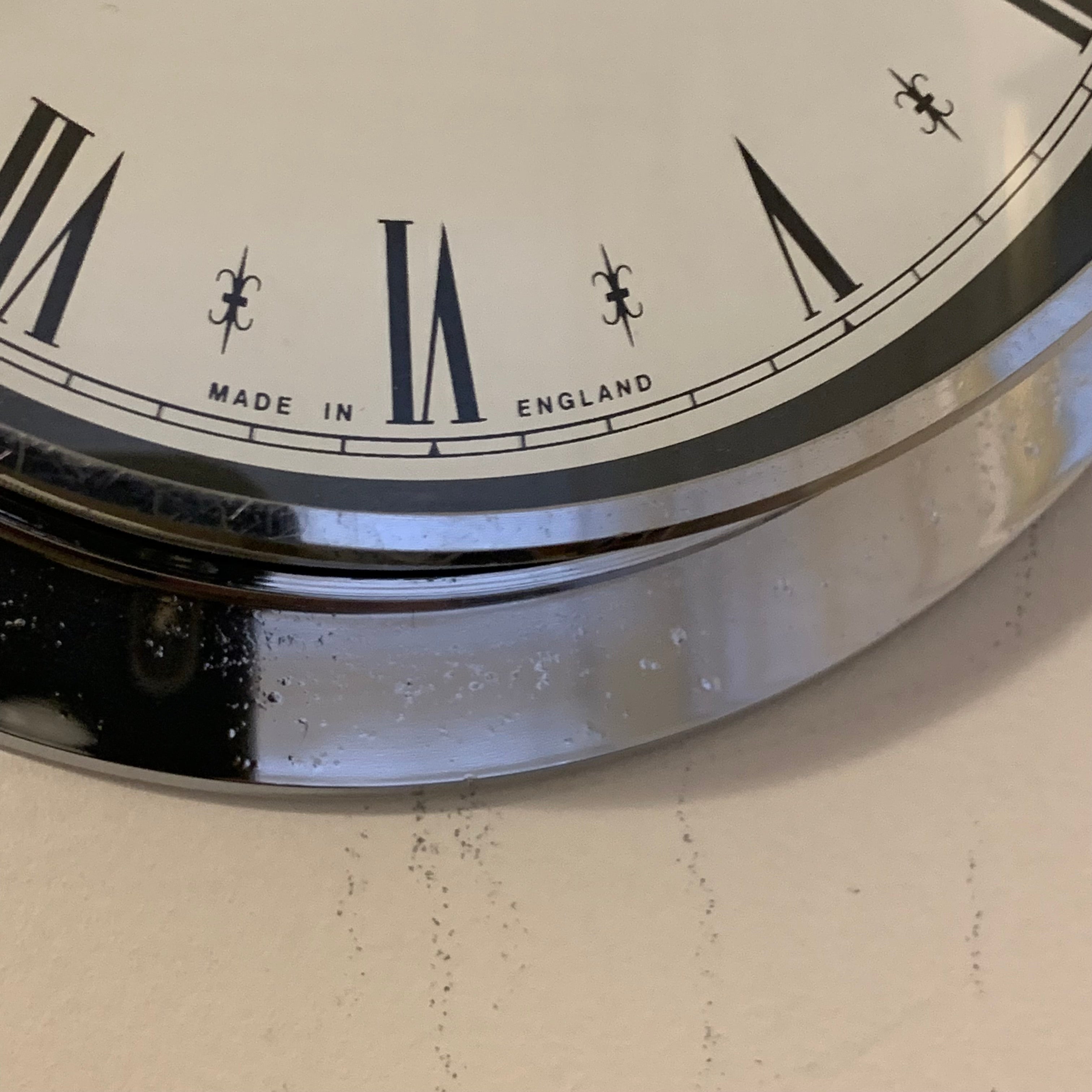 Metamec Porthole Wall Clock – 1970s Chrome Marine Style Model 4619 Roman Numeral Made in England