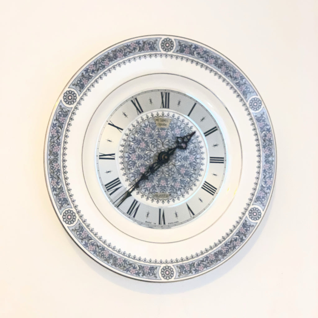 Metamec Spode Collaboration Wall Clock – 1976 Firenze Pattern Bone China Quartz 10.5 Inch England