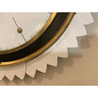 Metamec Starburst Wall Clock Rare White Gold Bakelite Vintage 50s 60s