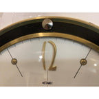 Metamec Starburst Wall Clock Rare White Gold Bakelite Vintage 50s 60s