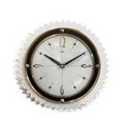 Metamec Starburst Wall Clock Rare White Gold Bakelite Vintage 50s 60s