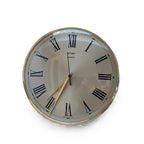 Metamec Wall Clock, 1960s, Bronze Dial, Brass Bezel, Roman Numerals, New Glass
