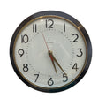 Pifco Metamec Bakelite Wall Clock, 1960s, Brown, Brass Bezel, Gold and Red Hands, England