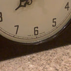 Rare 1952 Metamec Bakelite Mantel Clock, Model 748, Quartz Movement, Art Deco Style