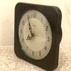 Rare 1952 Metamec Bakelite Mantel Clock, Model 748, Quartz Movement, Art Deco Style