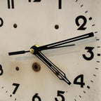 Schramberg Majolika Ceramic Wall Clock, 1930s, White Blue, Square, Quartz, Germany