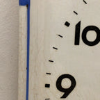 Schramberg Majolika Ceramic Wall Clock, 1930s, White and Blue, Square Case, Germany