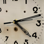Schramberg Majolika Ceramic Wall Clock, 1930s, White and Blue, Square Case, Germany