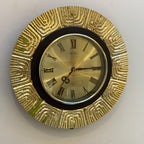 Seiko QA706G Sunburst Wall Clock, Metallic Gold, Roman Numerals, 1975–1980, 13 Inch