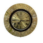 Seiko QA706G Sunburst Wall Clock, Metallic Gold, Roman Numerals, 1975–1980, 13 Inch