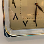 Seiko QAF066F Wall Clock – Eastern Arabic Numerals, Brass & Acrylic, 11 Inch