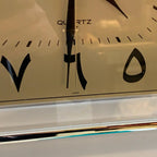 Seiko QAF066F Wall Clock – Eastern Arabic Numerals, Brass & Acrylic, 11 Inch