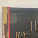 Seiko Wall Clock Vintage Gold Black Red Art Deco Quartz 30cm Retro Gift