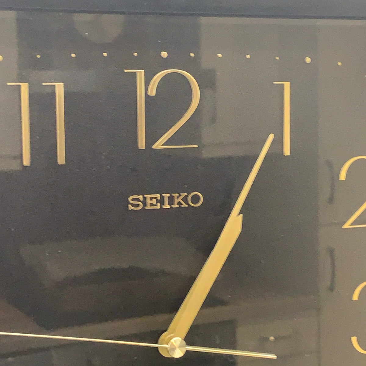 Seiko Wall Clock Vintage Gold Black Red Art Deco Quartz 30cm Retro Gift