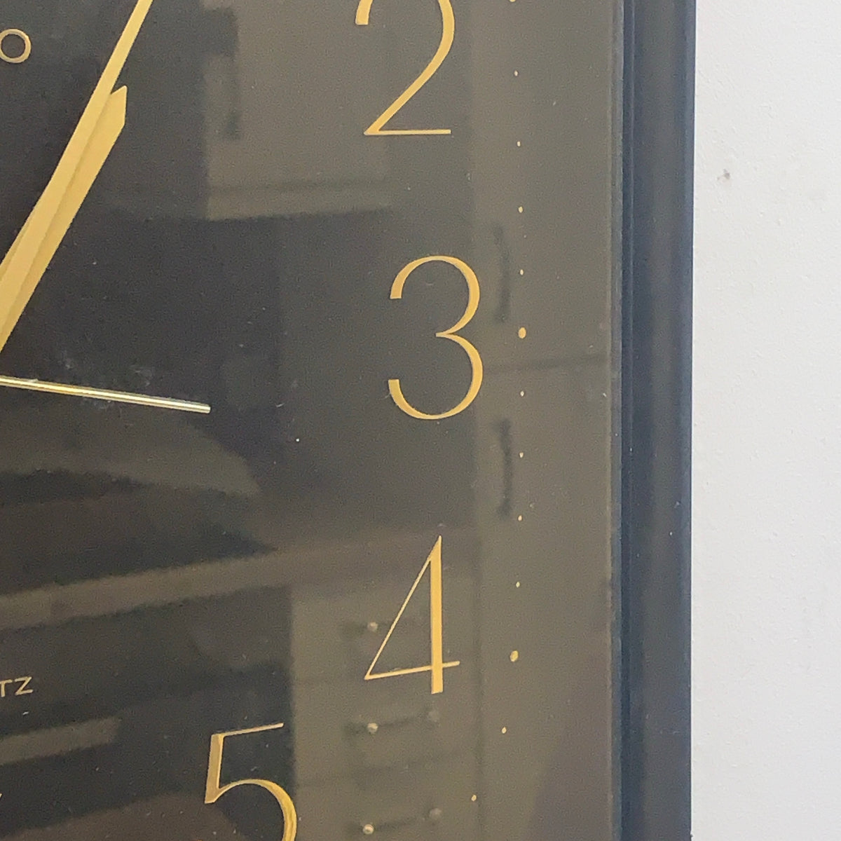 Seiko Wall Clock Vintage Gold Black Red Art Deco Quartz 30cm Retro Gift