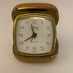 Services Luxalarm Travel Alarm Clock – Tan Case, Germany, 2 Jewels, 1960s