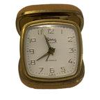 Services Luxalarm Travel Alarm Clock – Tan Case, Germany, 2 Jewels, 1960s