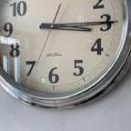 Seth Thomas Manager 16Q Chrome Wall Clock – 18.25 Inch Retro Statement Piece