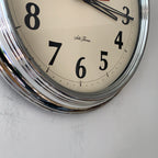 Seth Thomas Manager 16Q Chrome Wall Clock – 18.25 Inch Retro Statement Piece