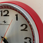 Silicon Clock Tokyo Tokei Wall Clock – Red, Japan, 10 Inch, New Quartz Movement