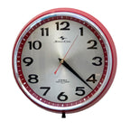 Silicon Clock Tokyo Tokei Wall Clock – Red, Japan, 10 Inch, New Quartz Movement