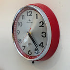Silicon Clock Tokyo Tokei Wall Clock – Red, Japan, 10 Inch, New Quartz Movement
