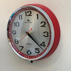 Silicon Clock Tokyo Tokei Wall Clock – Red, Japan, 10 Inch, New Quartz Movement