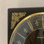 Standard Automatic Wall Clock – Irish Made, Black & Gold Fleur de Lis, 1960s