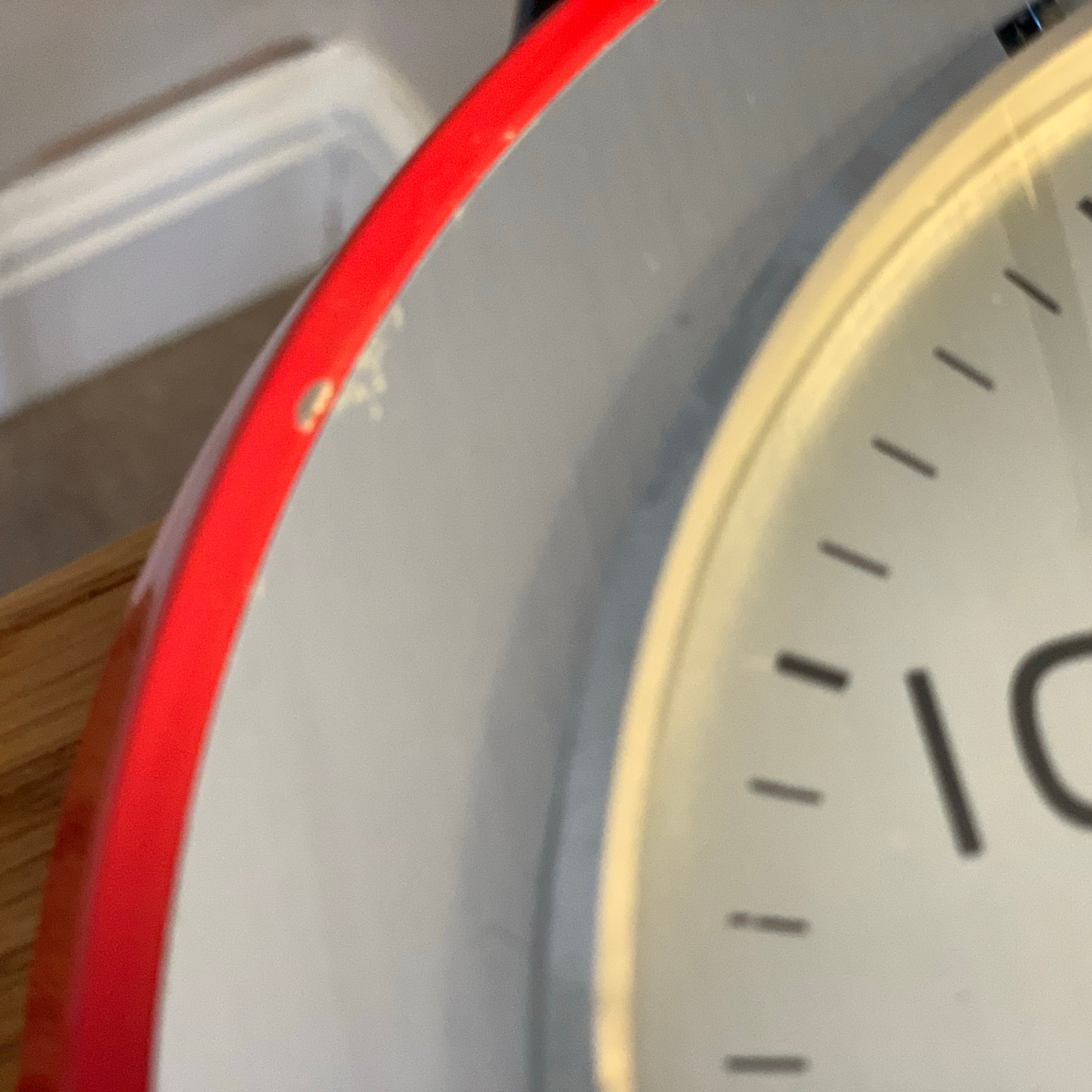 Timemaster Wall Clock, Red Steel, 1960s, Original Transistor Electronic Movement, German