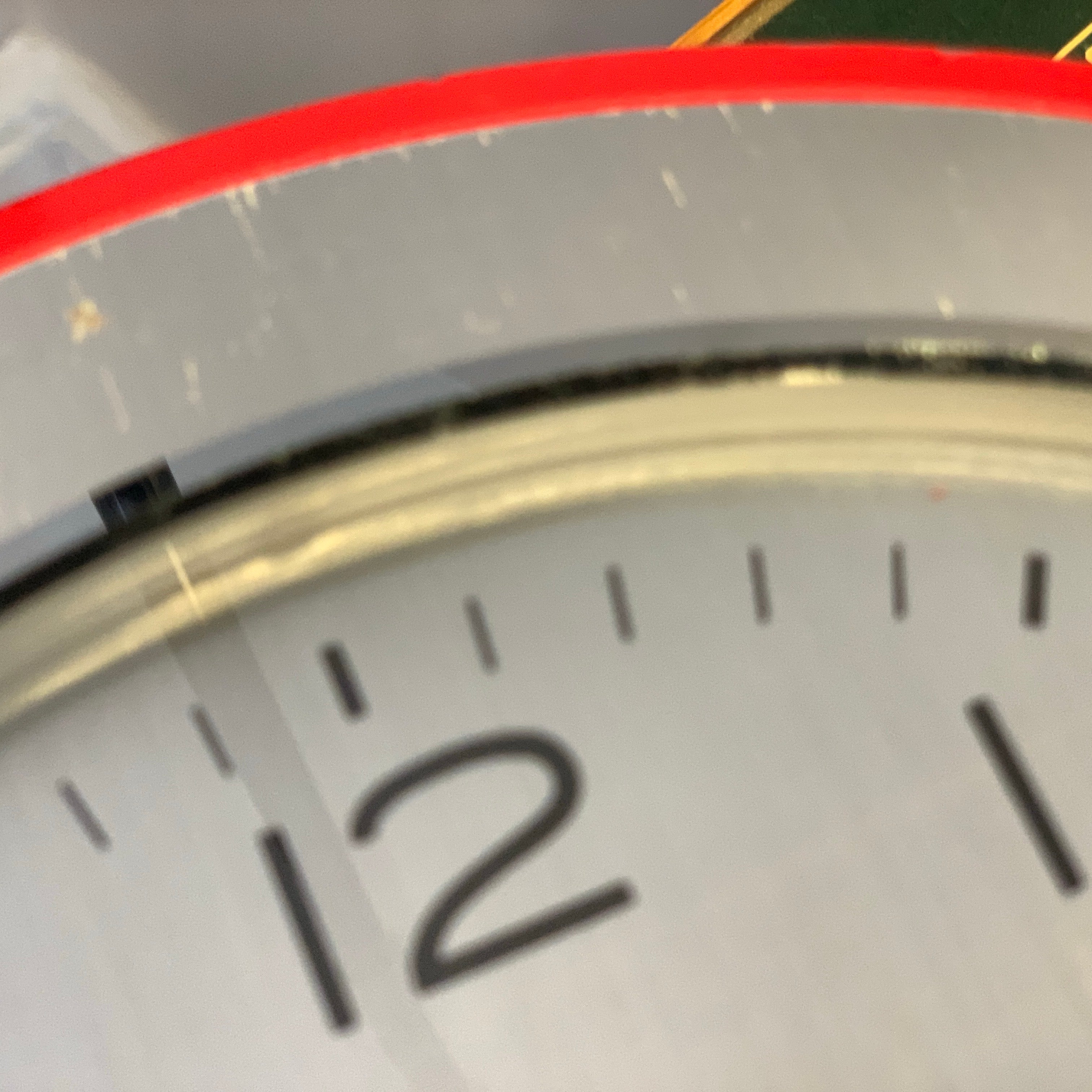 Timemaster Wall Clock, Red Steel, 1960s, Original Transistor Electronic Movement, German