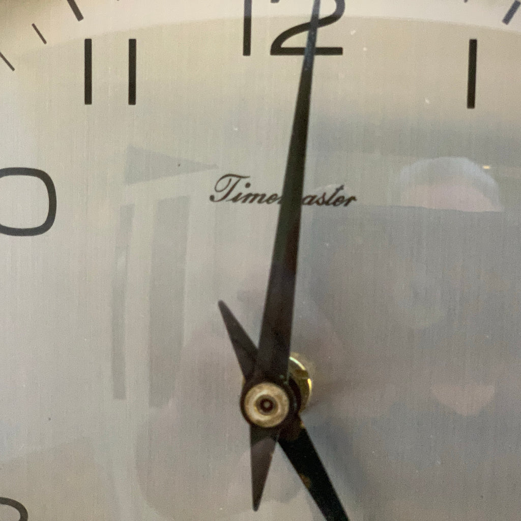 Timemaster Wall Clock, Red Steel, 1960s, Original Transistor Electronic Movement, German
