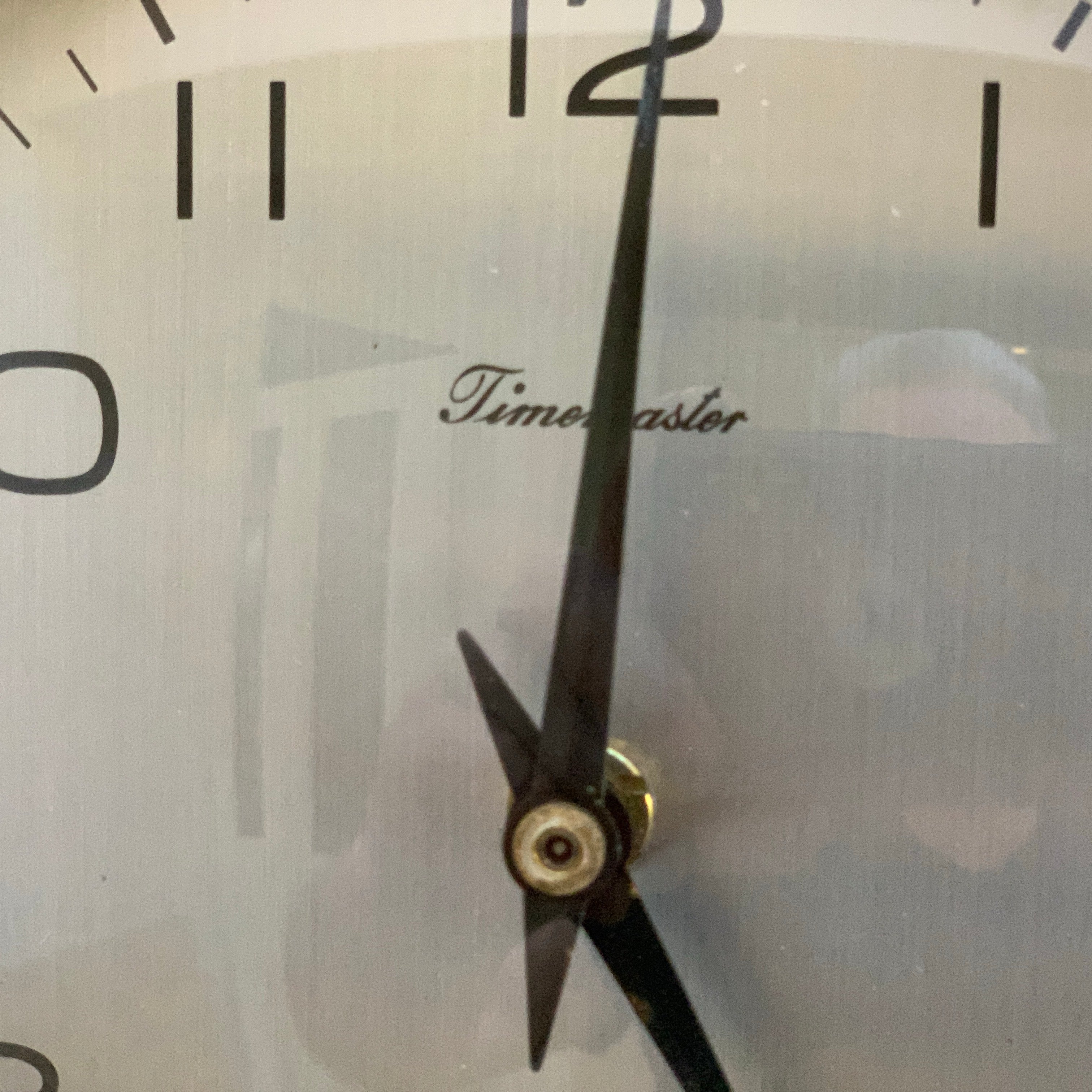 Timemaster Wall Clock, Red Steel, 1960s, Original Transistor Electronic Movement, German
