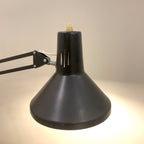 Twist T1 Architect Desk Lamp – 1970s Black Lacquered Steel Parallelogram Arm French 70cm