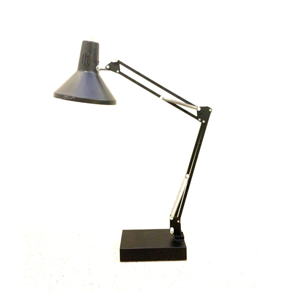 Twist T1 Architect Desk Lamp – 1970s Black Lacquered Steel Parallelogram Arm French 70cm