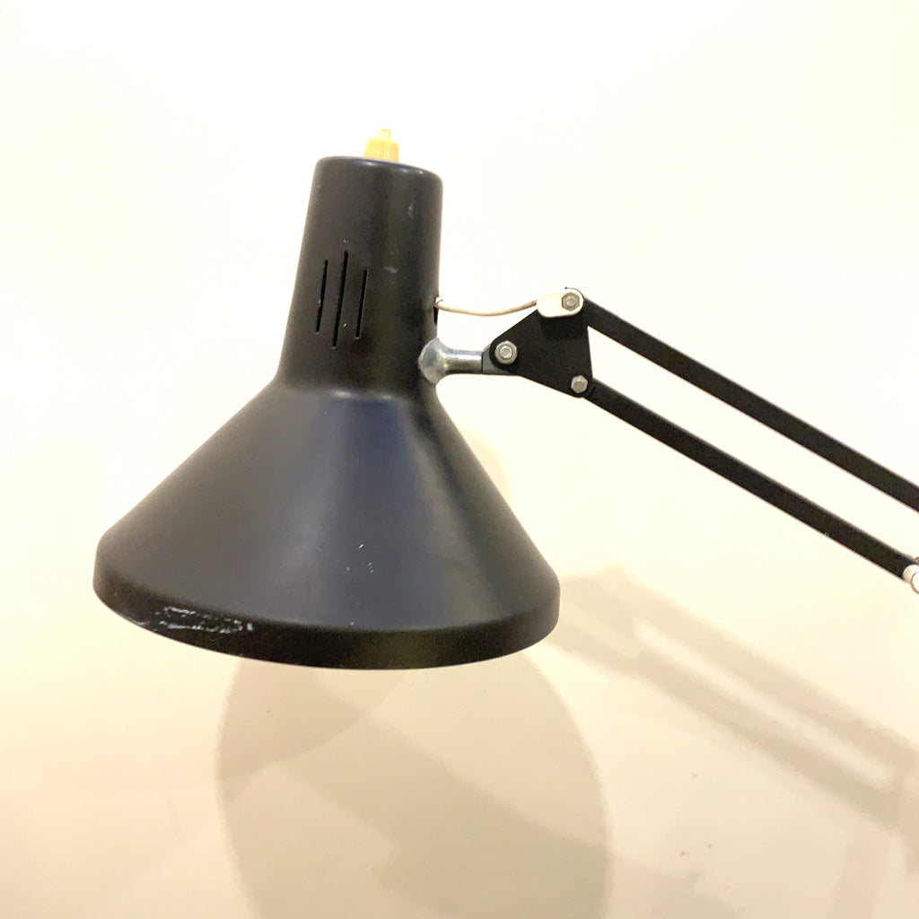 Twist T1 Architect Desk Lamp – 1970s Black Lacquered Steel Parallelogram Arm French 70cm