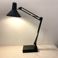 Twist T1 Architect Desk Lamp – 1970s Black Lacquered Steel Parallelogram Arm French 70cm