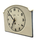 Vintage German Ceramic Wall Clock, 1930s Art Deco, Cream Ivory, 8 Day, Arched Case