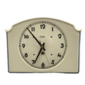 Vintage German Ceramic Wall Clock, 1930s Art Deco, Cream Ivory, 8 Day, Arched Case