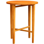 Vintage Teak Folding Side Table, Scandinavian Danish Modern Style, Round Occasional Table
