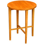 Vintage Teak Folding Side Table, Scandinavian Danish Modern Style, Round Occasional Table