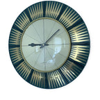 Westclox Scotland Wall Clock – Late 1960s Teal Green Gold Starburst 12 Inch NOS Original Box Mains