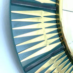 Westclox Scotland Wall Clock – Late 1960s Teal Green Gold Starburst 12 Inch NOS Original Box Mains