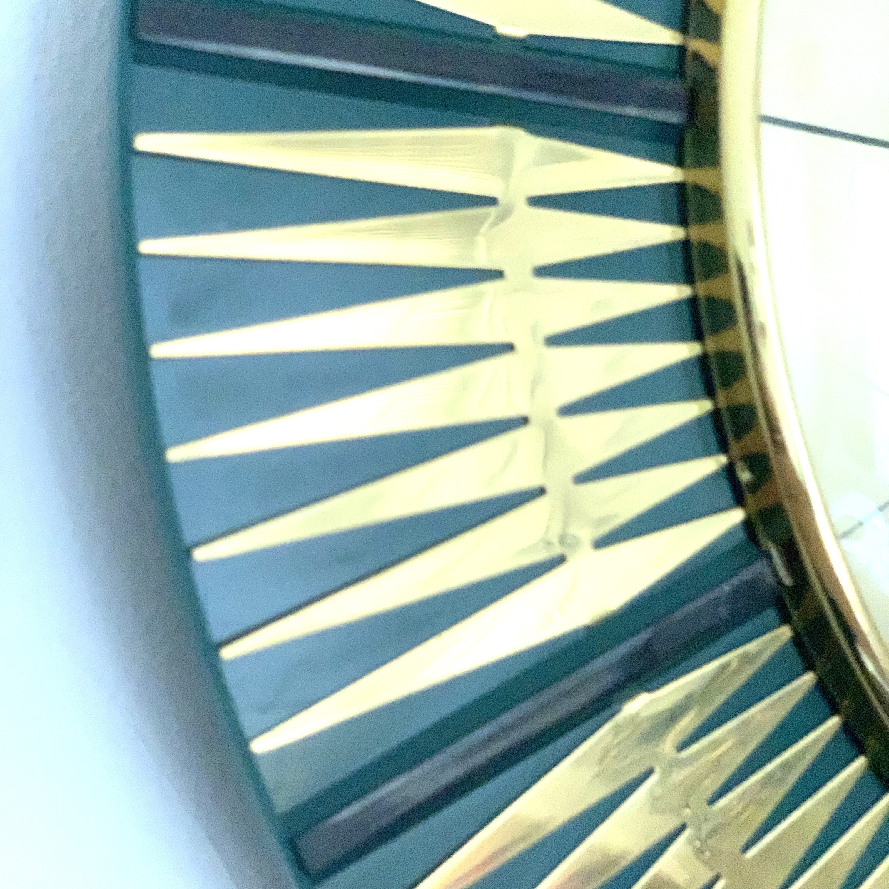 Westclox Scotland Wall Clock – Late 1960s Teal Green Gold Starburst 12 Inch NOS Original Box Mains