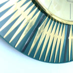 Westclox Scotland Wall Clock – Late 1960s Teal Green Gold Starburst 12 Inch NOS Original Box Mains