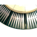 Westclox Starburst Wall Clock – 1970s Dark Green Pierced Brass Champagne Dial 12 Inch