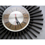 Westclox Sunburst Wall Clock – Mid Century Modern Starburst, Roman Numerals, Scotland