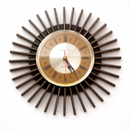 Westclox Sunburst Wall Clock – Mid Century Modern Starburst, Roman Numerals, Scotland