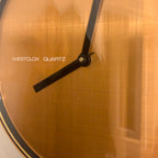 Westclox Wall Clock Copper Dial Silent Quartz Brass Bezel Vintage 1980s