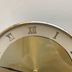 Westclox Wall Clock, Gold Sunburst Dial, Roman Numerals, Made in Scotland, 1960s