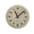 Westclox Wall Clock Vintage 1980s British Cream Yellow Quartz Round